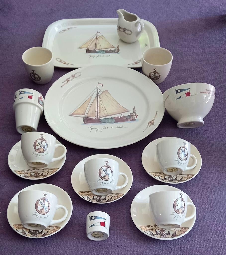 Jet ter Steege Sail Servies, Ophalen of Verzenden, Aardewerk, Overige stijlen, Kop(pen) en/of Schotel(s)
