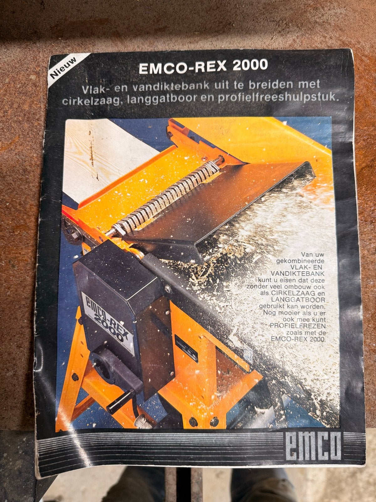 Emco-Rex 2000 Vlak- en Vandiktebank met Cirkelzaag, Ophalen, Gebruikt, Cirkelzaag, 70 mm of meer