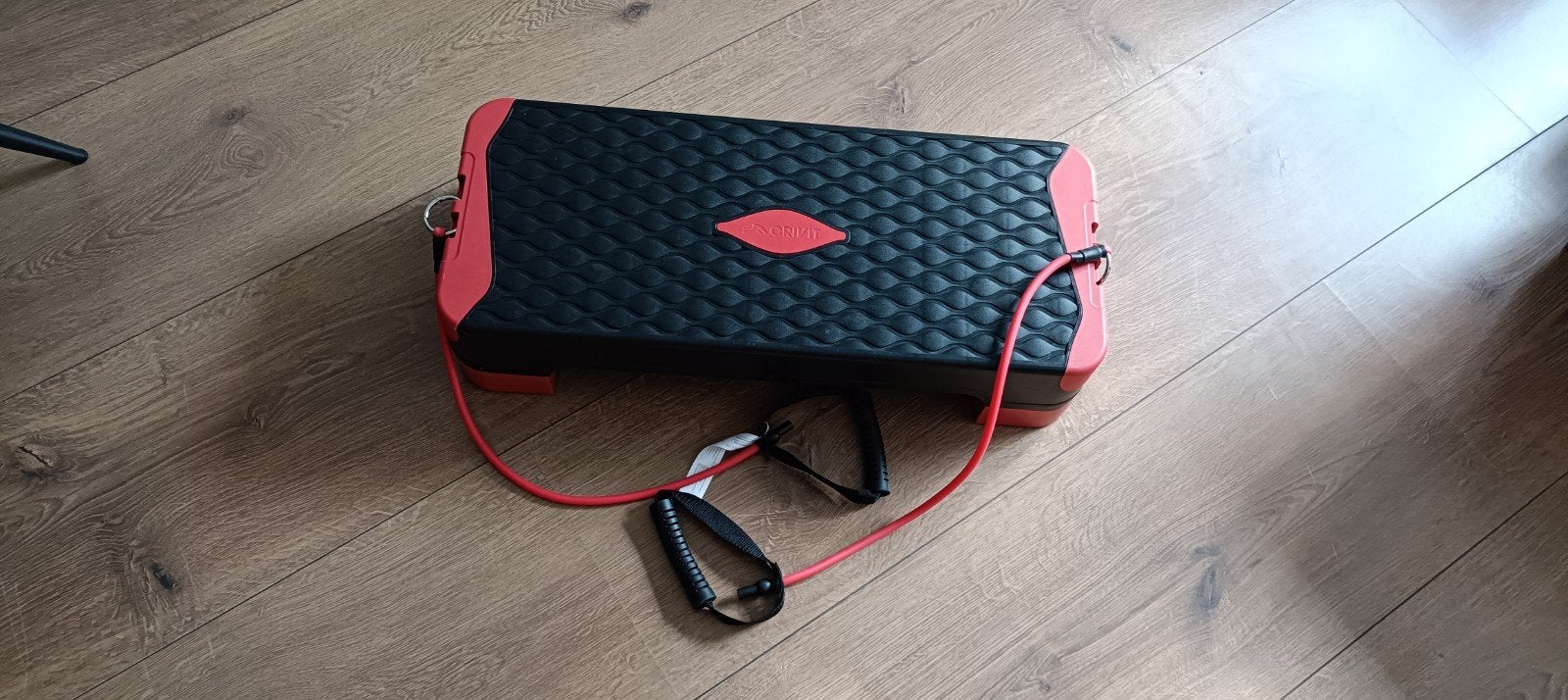 Crivit Stepbank met Weerstandsbanden, Sport en Fitness, Ophalen, Zo goed als nieuw, Benen, Stepbank