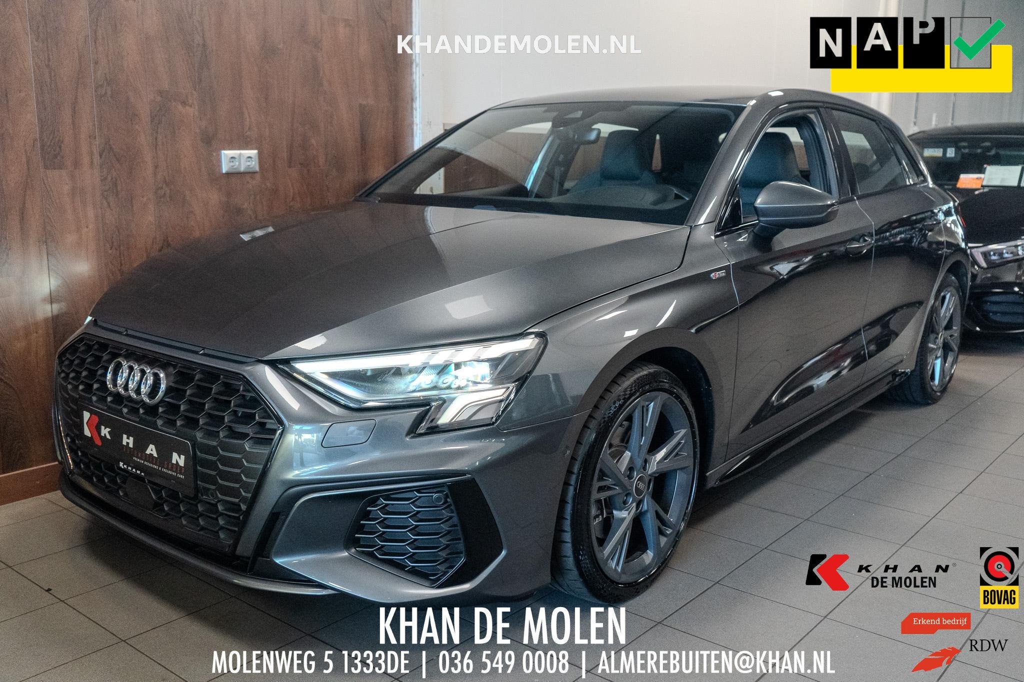 Audi A3 Sportback 30 TFSI S-Line 3x S-line|Cruise|Digital Da, Auto's, Stof, Gebruikt, Start-stop-systeem, Origineel Nederlands