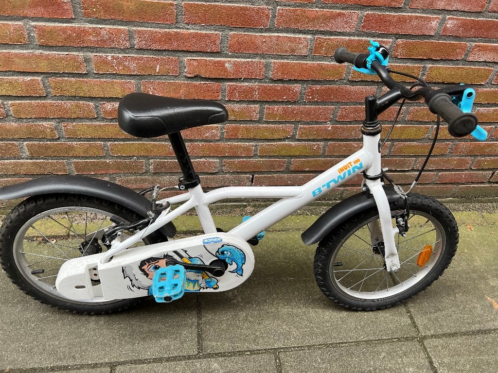 Kinderfiets 16 inch 4-6 jaar Decathlon Btwin 100, Ophalen, Btwin Decathlon, Schijfrem, 16 tot 20 inch