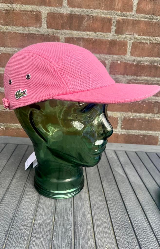 Lacoste pink pique girolle large cap hat pet casquette new, Verzenden, Nieuw, 58 of 59 cm (L, 7¼ of ⅜ inch), Pet