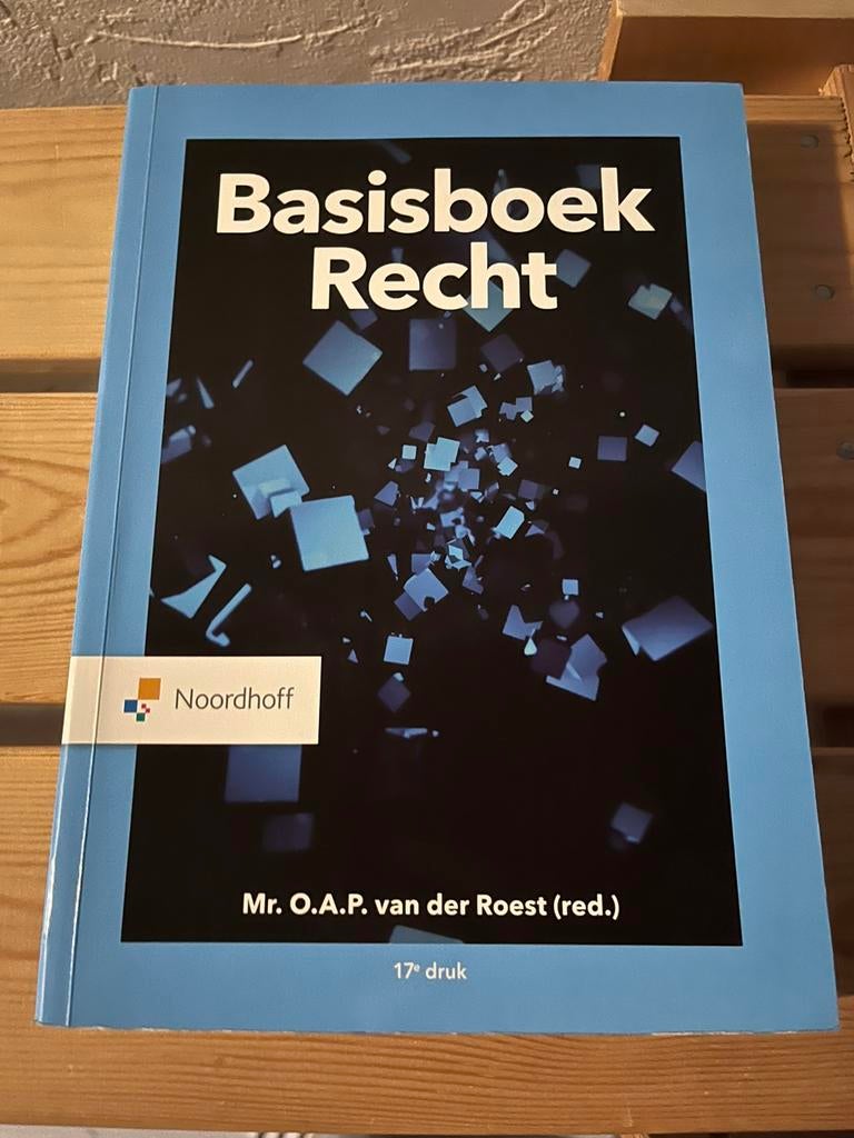 Nieuwstaat: Basisboek Recht - O.A.P. Van der Roest, Ophalen of Verzenden, Zo goed als nieuw, Economie en Marketing