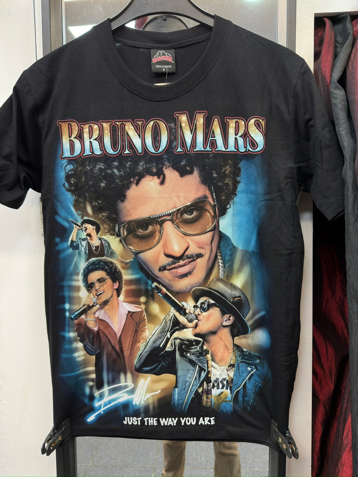 Bruno mars t-shirt maat M glow in the dark, Ophalen of Verzenden, Nieuw, Maat 48/50 (M), Zwart