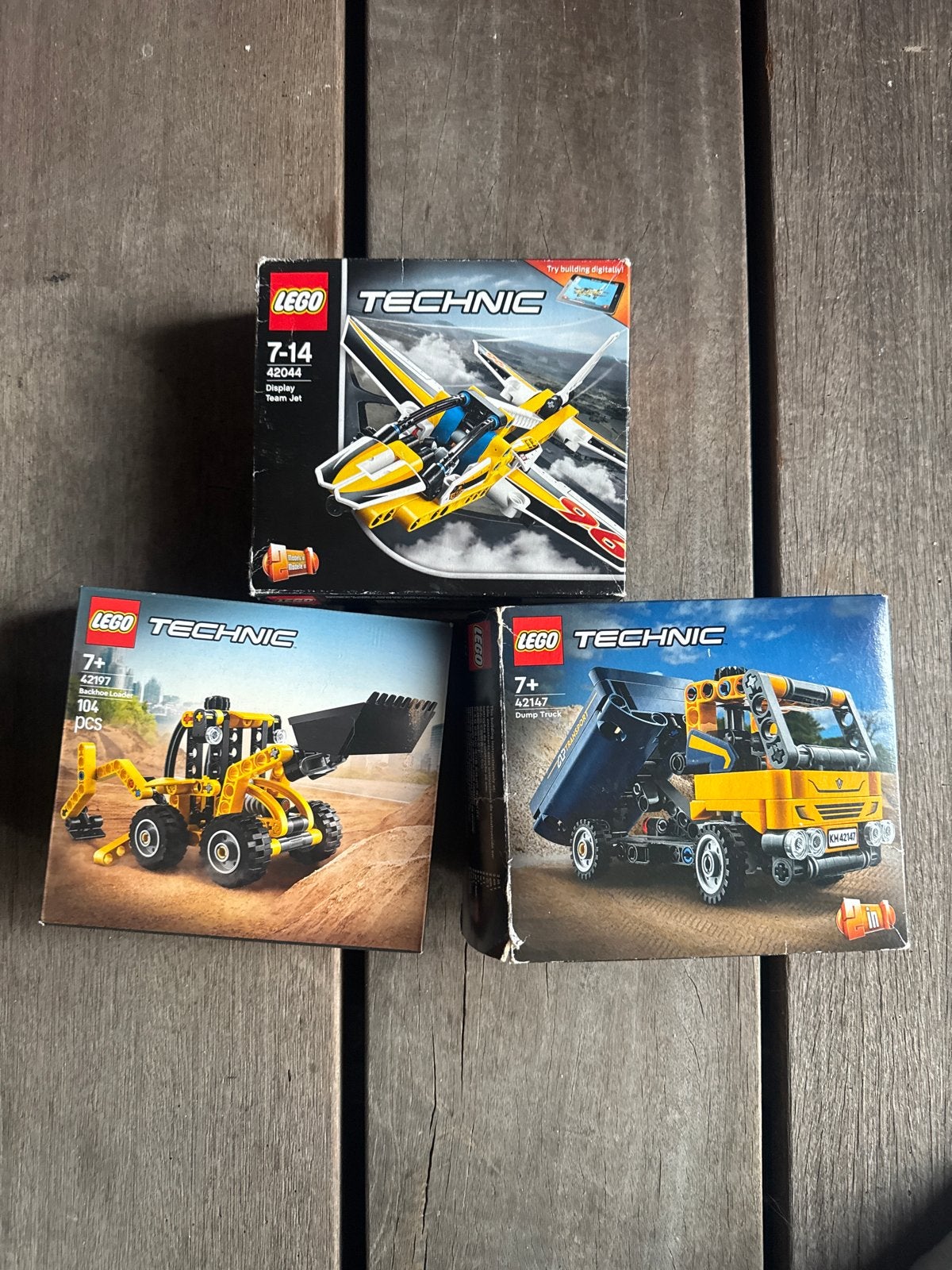Lego Technic Sets: Vliegtuig, Graafmachine, Kiepwagen, Ophalen, Gebruikt, Lego, Complete set