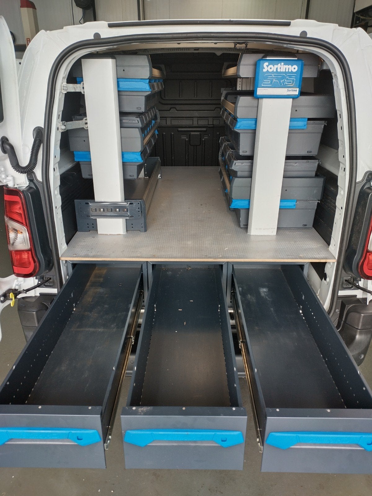 Sortimo bedrijfswagen inrichting dubbele bodem losse bakjes, Ophalen, As, As, As