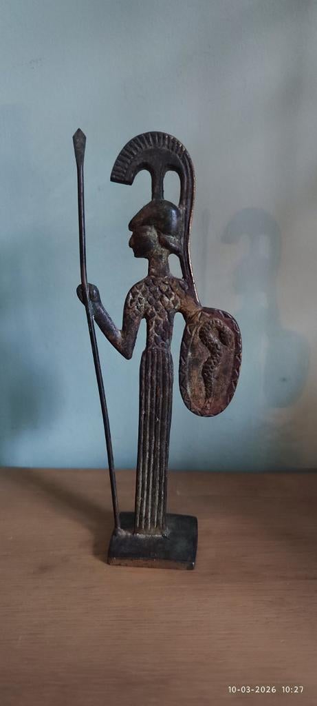 Antiek brons beeld Griekse godin Athena (Minerva), Antiek en Kunst, Kunst | Beelden en Houtsnijwerken, Ophalen of Verzenden