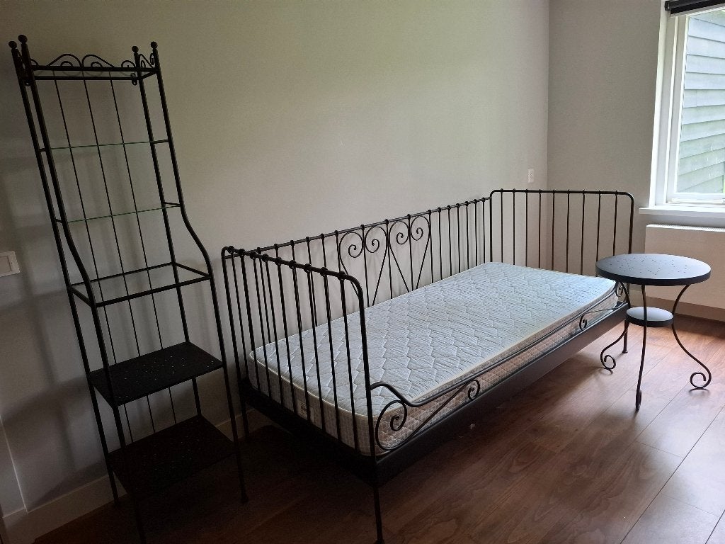 slaapkamer set zwart metaal, Huis en Inrichting, Slaapkamer | Complete slaapkamers, Ophalen, Zo goed als nieuw, Eenpersoons