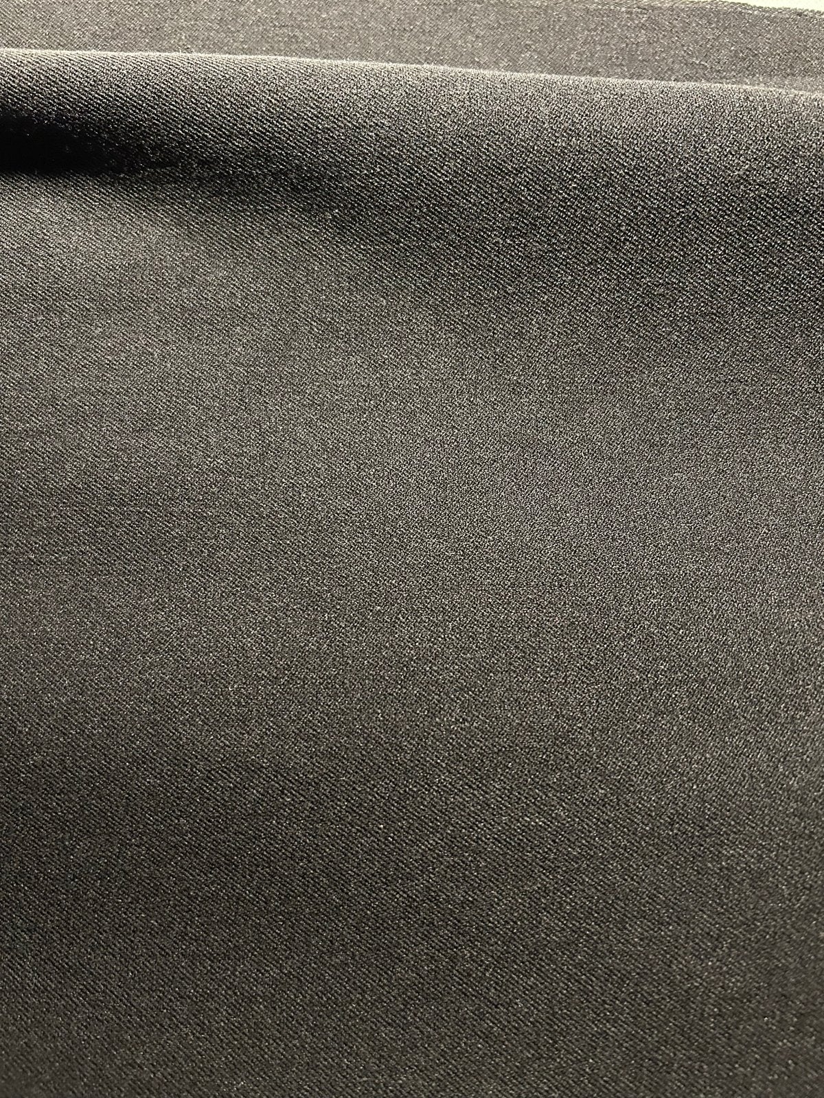 Zwarte soepele cool wool lap stof, Wol, 120 cm of meer, Zwart, Nieuw