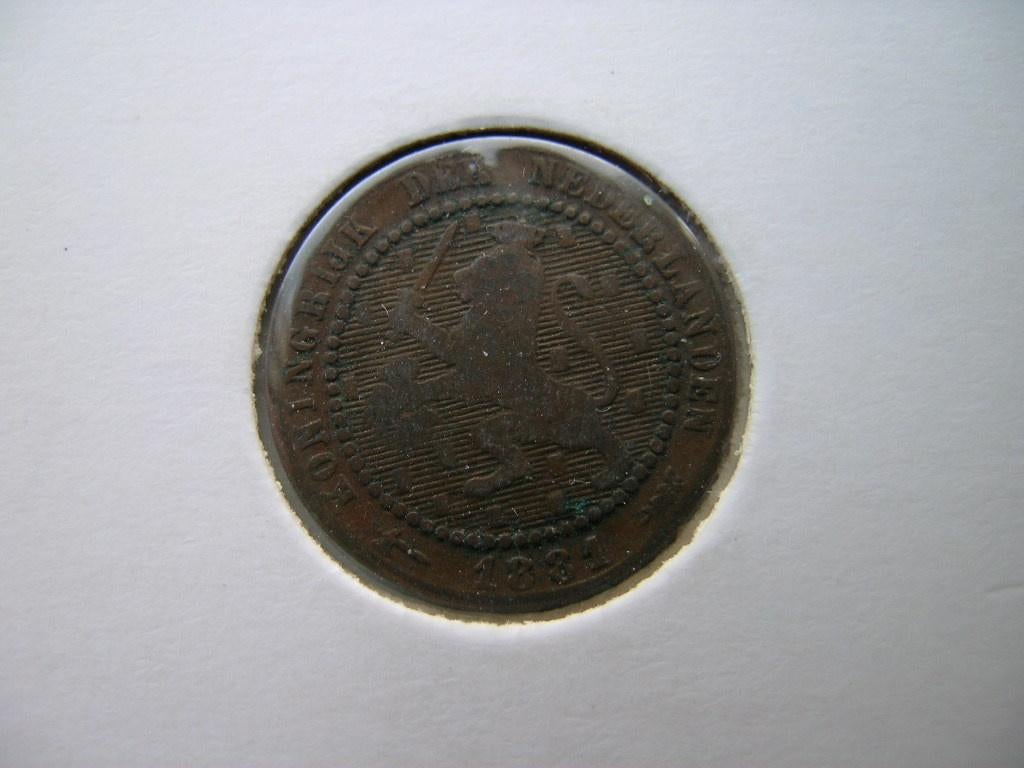 Cent 1881, Ophalen of Verzenden, Koning Willem III, 1 cent, Losse munt