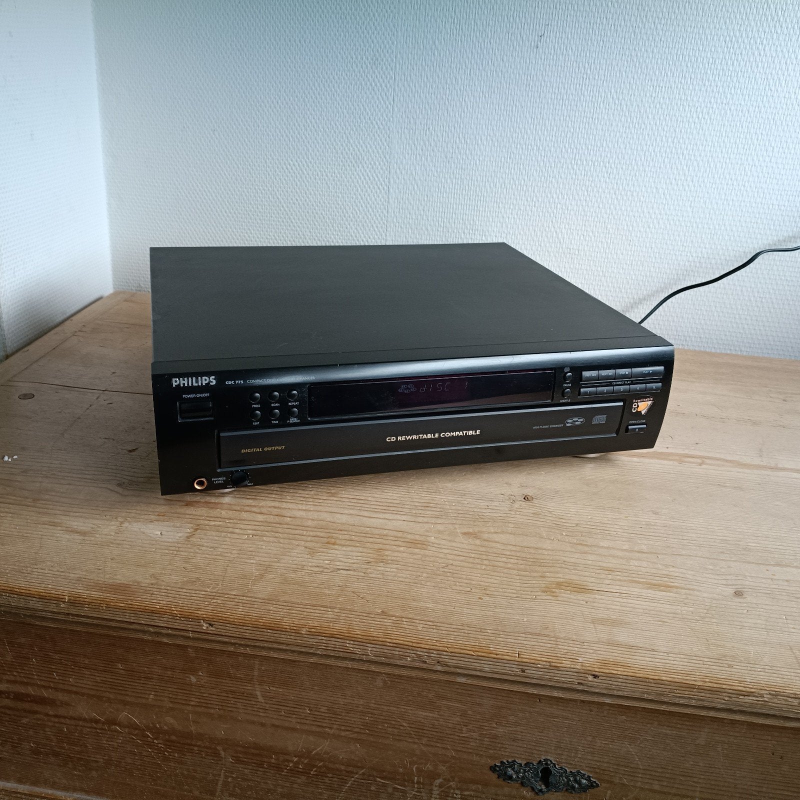 Philips CDC 775 5-CD Wisselaar - Goede Staat, Ophalen of Verzenden, Gebruikt, Philips, Wisselaar