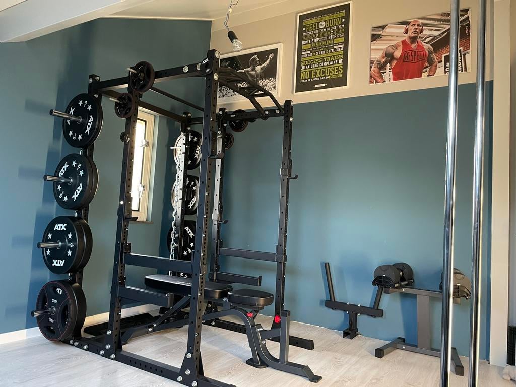 Fortex Power Rack + Extension + Accessoires Zwaar belastbaar, Ophalen, Krachtstation, Armen, Zo goed als nieuw