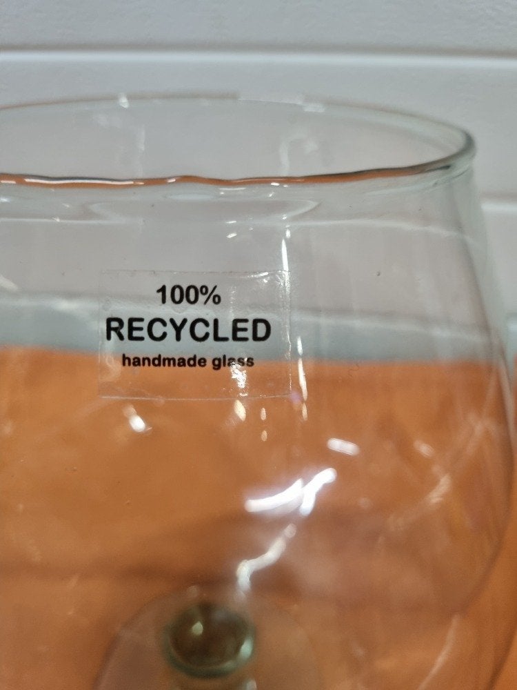 vaas cognacglasvorm 100% recycled, Ophalen of Verzenden