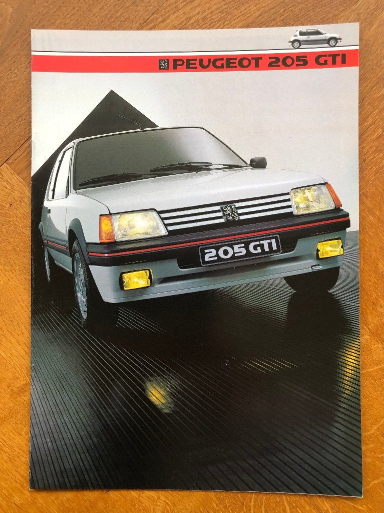 Peugeot 205 GTI Duitse folder 1984, Verzenden, Nieuw, Peugeot, Peugeot