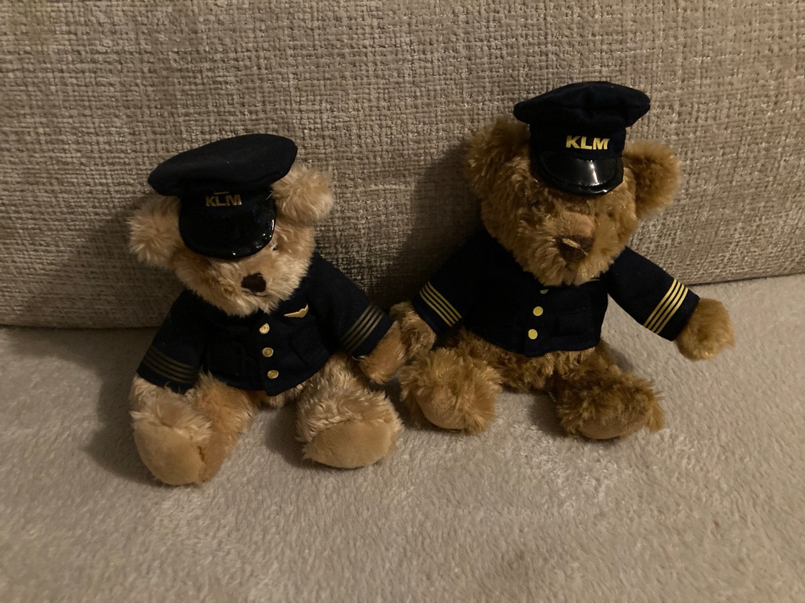 2 KLM piloten beertjes - knuffels, Ophalen, Overige merken, Beer, Zo goed als nieuw