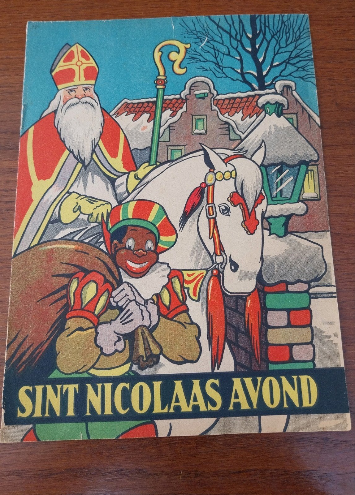 antiek Sint Nicolaas Avond boekje met spannend verhaal, Ophalen of Verzenden, Gebruikt