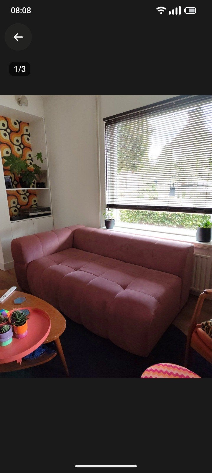 gratis roze bank,, Huis en Inrichting, Ophalen, Gebruikt, 150 tot 200 cm, Tweepersoons