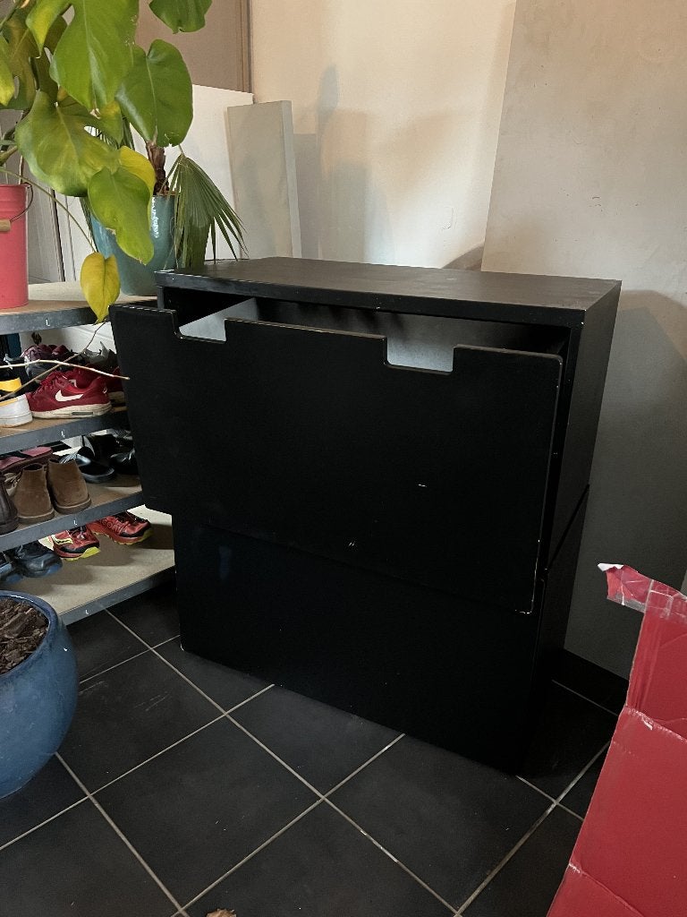 Smastad Speelgoedkist - Zwart 2x, Ophalen, Gebruikt