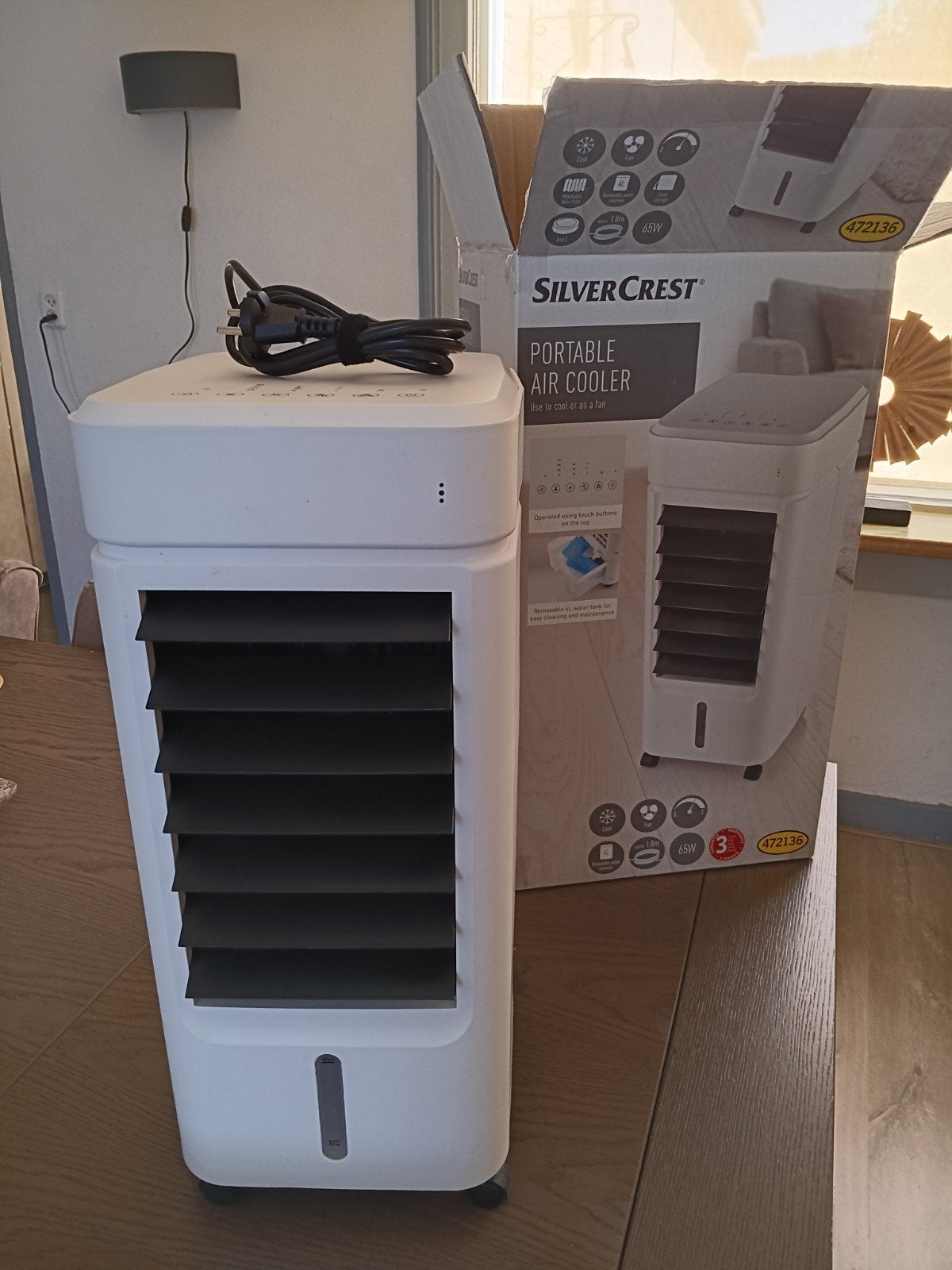 Silvercrest Portable aircooler, Witgoed en Apparatuur, Airco's, Zo goed als nieuw, Mobiele airco, Minder dan 60 m³, 3 snelheden of meer