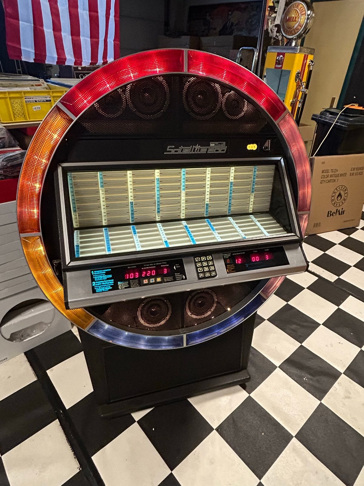 Jukebox NSM Satellite 200 select zeldzaam, Verzamelen, Met singles, Gebruikt, Ophalen of Verzenden, Wurlitzer