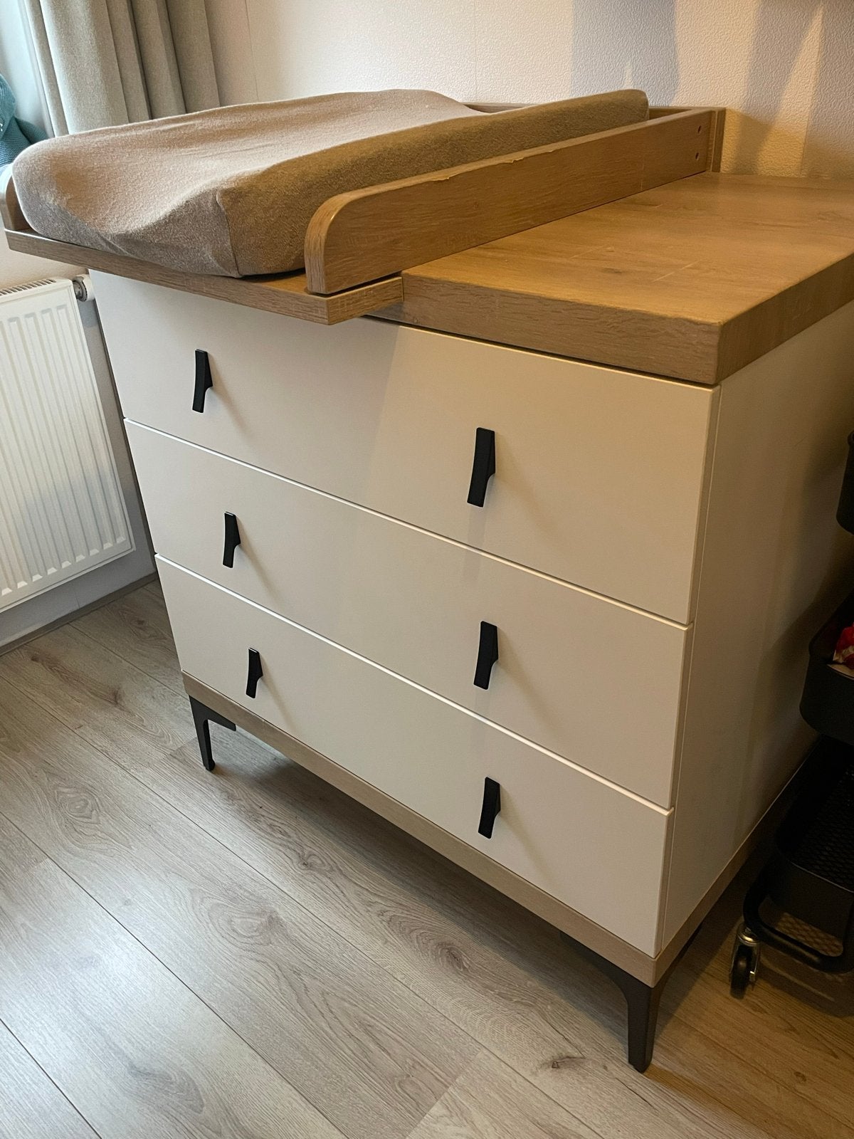 Interbaby Commode 3 Laden Wit met afneembare Bladvergroter, Ophalen, 50 tot 70 cm, Zo goed als nieuw, 75 tot 100 cm