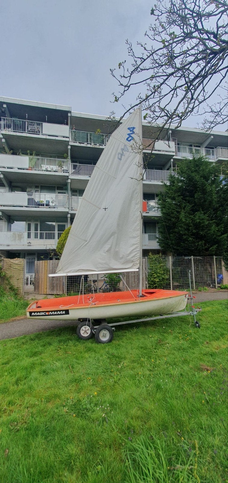 420 Zeilboot met extra mast, zeilen en trailer, Watersport en Boten, Ophalen, Gebruikt, Minder dan 15 m², Overige typen