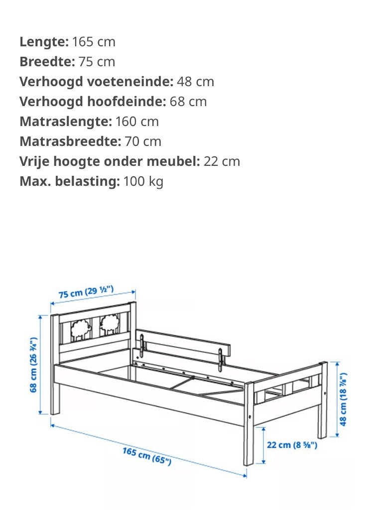 Peuterbed Gratis (LET OP!! Matras kan erbij worden gekocht), Gebruikt, 70 tot 85 cm, 140 tot 160 cm, Ophalen