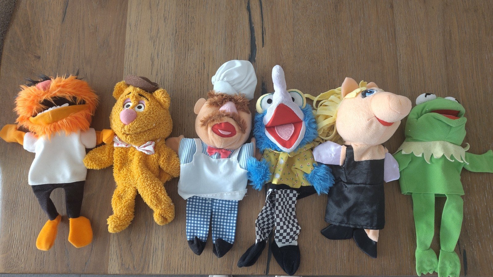 6 handpoppen muppets, Ophalen of Verzenden, Zo goed als nieuw, Overige typen, Middelgroot (20 tot 80 cm)
