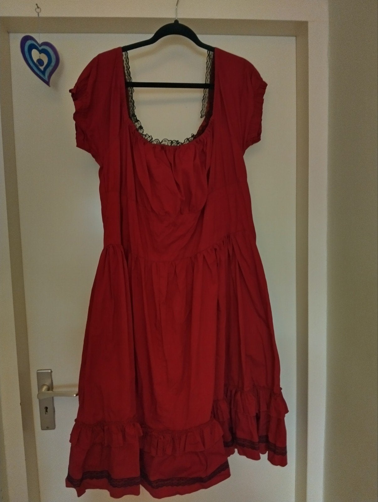 Fantasy Fest / Castlefest heksenjurk - super vrouwelijk!, Kleding | Dames, Verzenden, Zo goed als nieuw, Maat 42/44 (L), Rood
