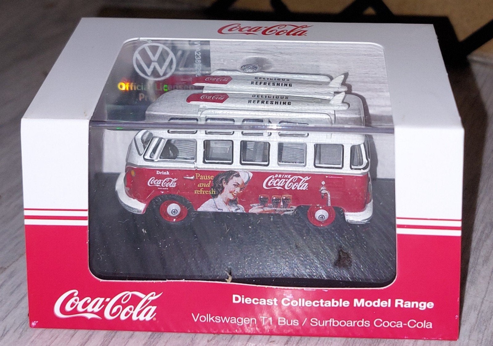 Oxford Coca-Cola VW T1 Bus met Surfplanken 1:76, Ophalen of Verzenden, Nieuw