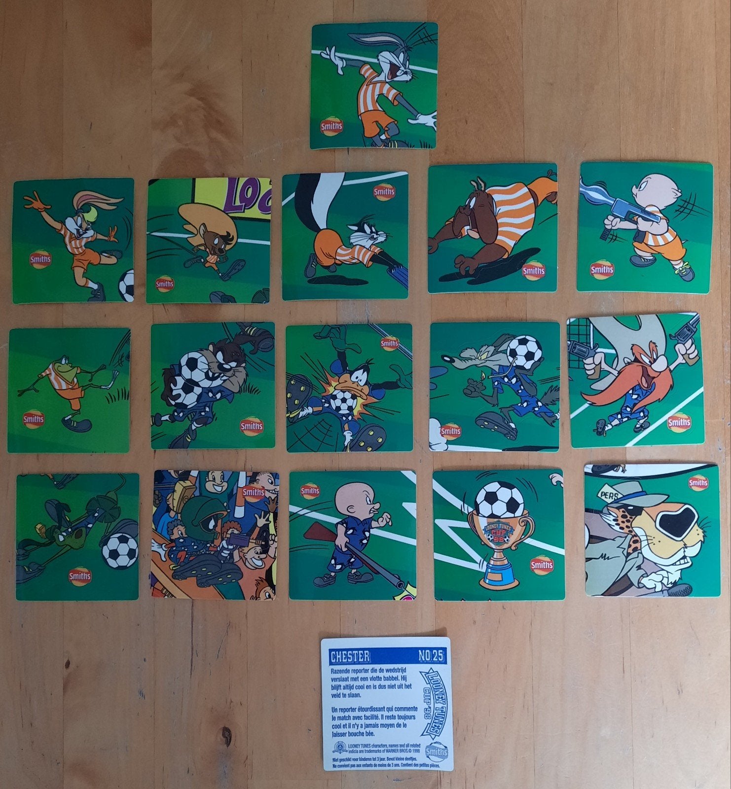Smiths Looney Tunes Stickers - Voetbal Collectie, Ophalen of Verzenden, Zo goed als nieuw, Meerdere stickers