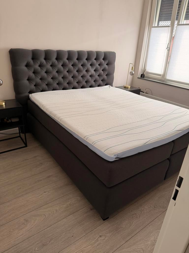 Karlsson boxspring 180x200, Ophalen, Gebruikt, Tweepersoons, 180 cm