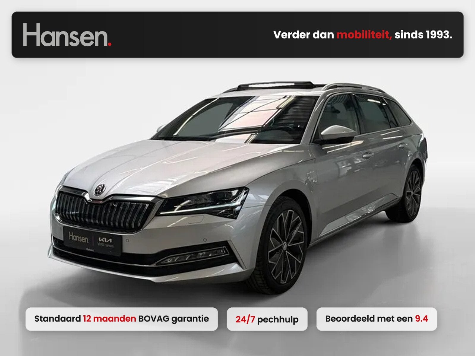 Skoda Superb Combi 1.4 TSI iV Laurin & Klement I Panoramadak, Gebruikt, Zwart, 4 cilinders, Hybride Elektrisch/Benzine