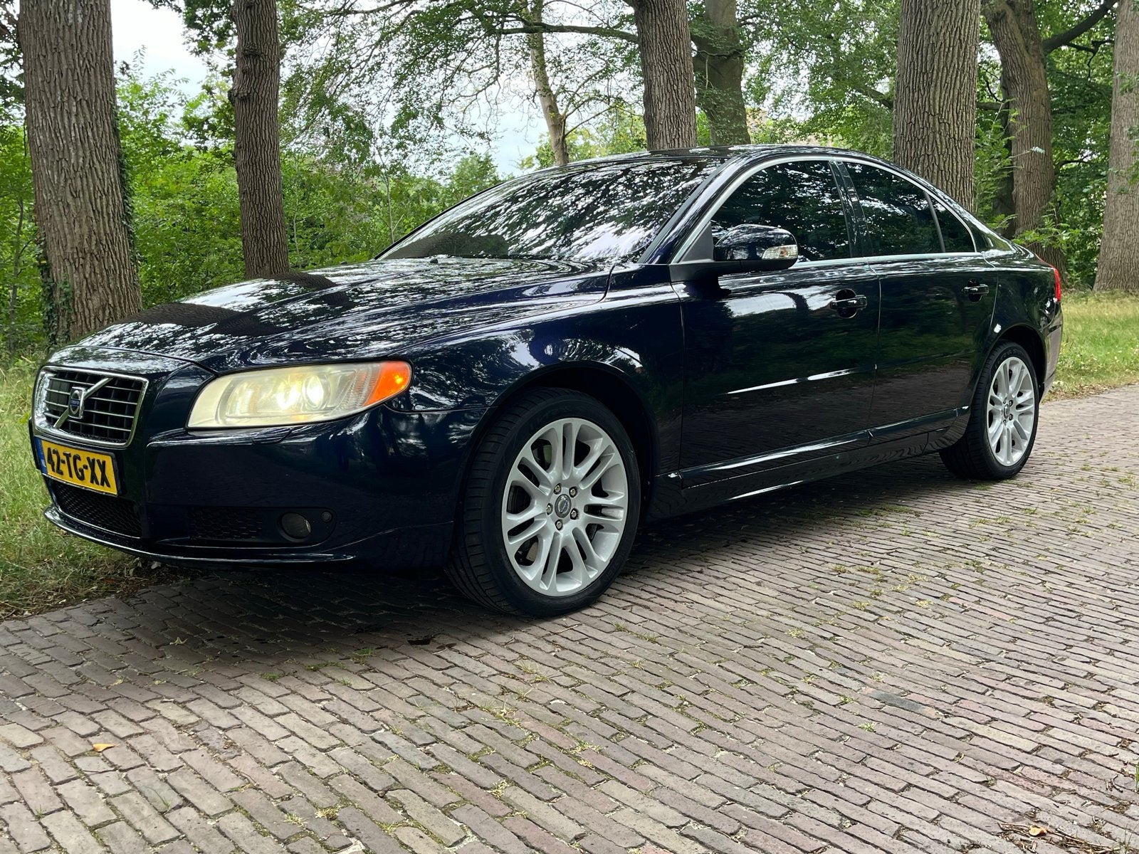 Volvo S80 4.4 V8 AWD Geartronic 2006 Blauw, Auto's, Euro 5, Automatische klimaatregeling, 2000 kg, Blauw