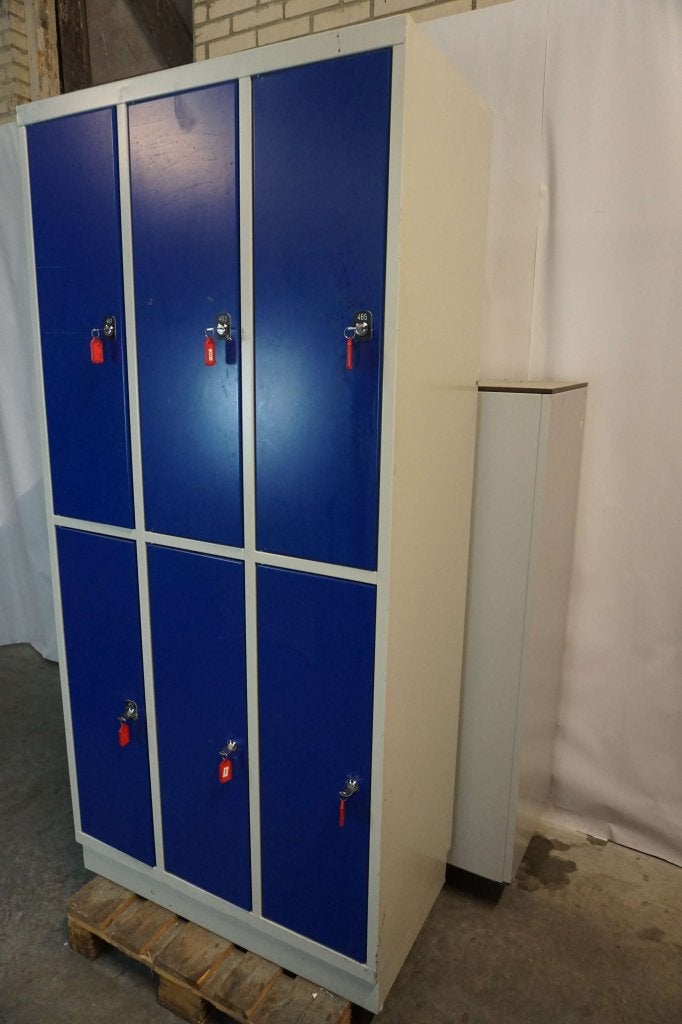 6-deurs Lockerkast locker kluisjeskast kluisjes, Gebruikt, Niet ingevuld, Niet ingevuld, Ophalen