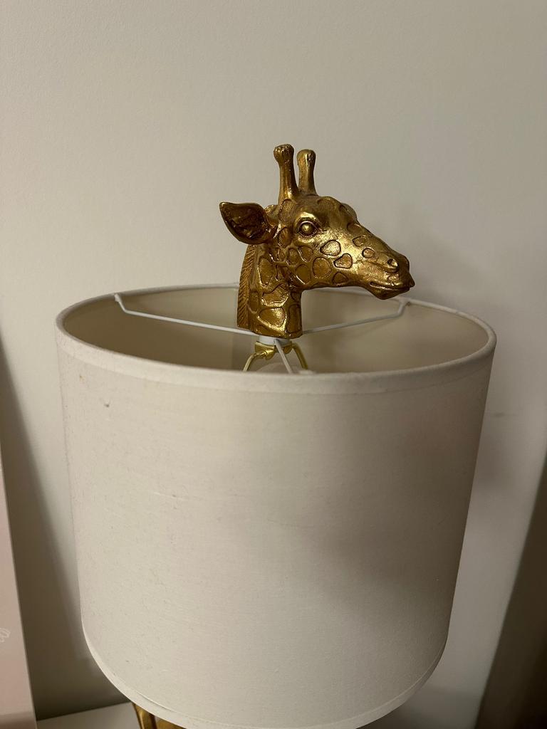 Gouden Giraffe Tafellamp, Ophalen, Zo goed als nieuw