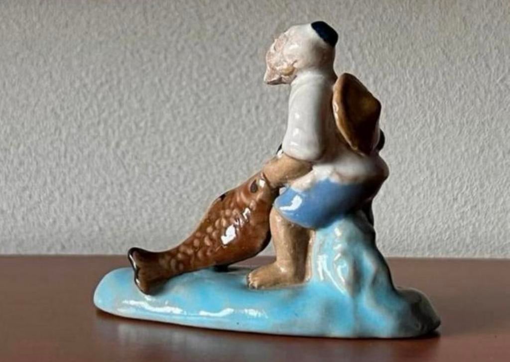Chinees Penjing figuur geglazuurd., Ophalen of Verzenden, Zo goed als nieuw, Mens