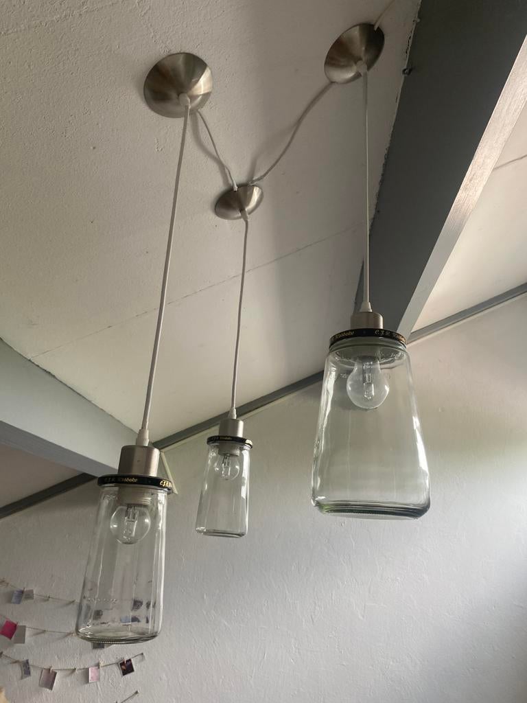 Kesbeke lampen 3 stuks 24 en 17 cm hoog, Ophalen of Verzenden, Zo goed als nieuw