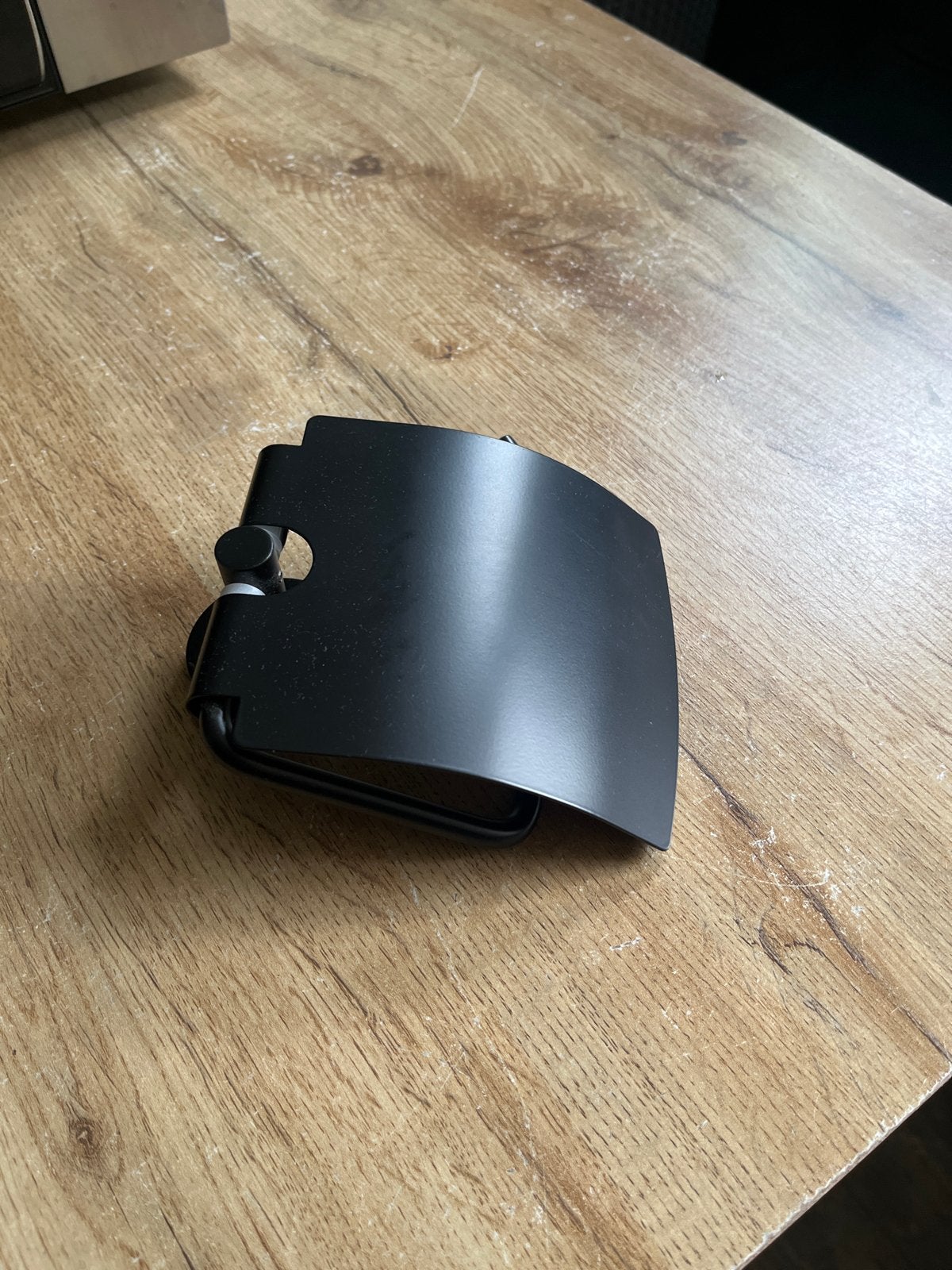 Zo goed als nieuwe zwarte metalen toiletrolhouder, Ophalen of Verzenden, Zo goed als nieuw, Toilet