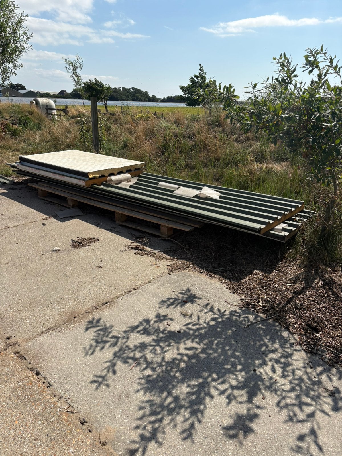 Platen dak/ gevel, Ophalen, Zo goed als nieuw, 50 mm of meer, Minder dan 200 cm