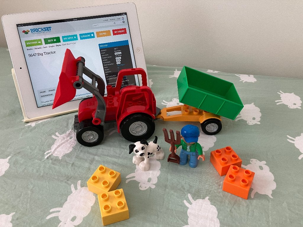 Duplo 5647 Grote Tractor, Ophalen of Verzenden, Zo goed als nieuw, Compleet, Duplo