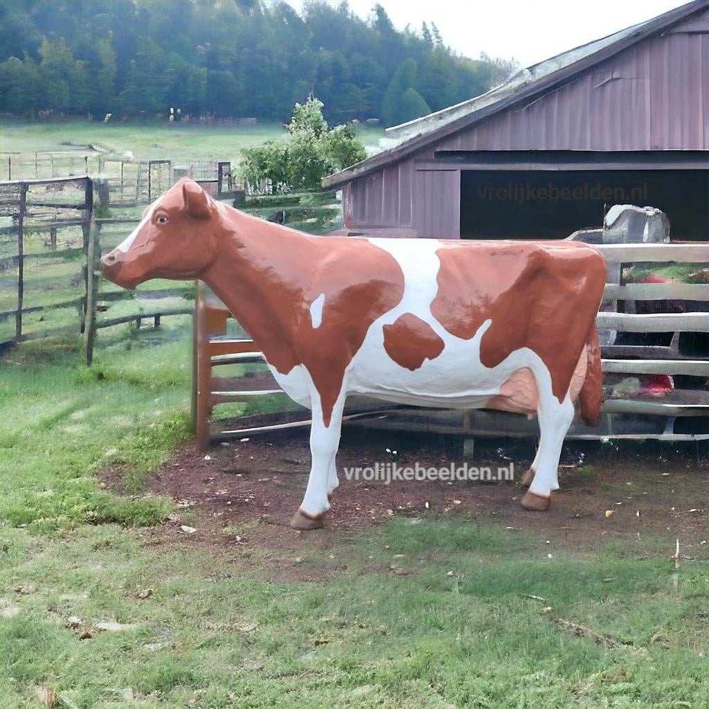 Polyester koe, Holstein Friesian koe beeld, koeien, runderen, Ophalen, Nieuw, Kunststof, Dierenbeeld