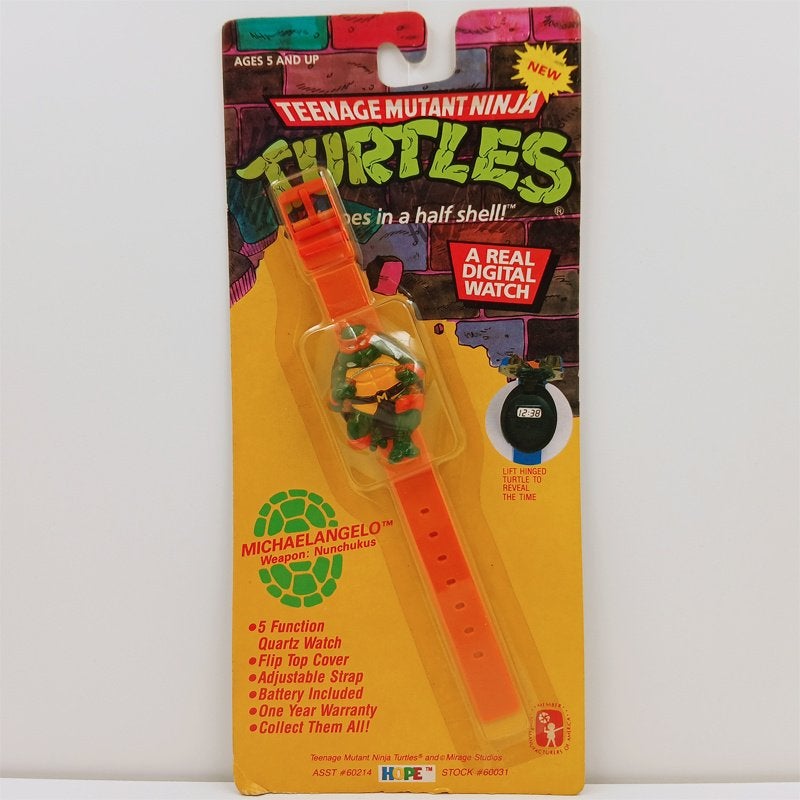 TMNT Michaelangelo Mirage Studios Jaren 90 Retro Horloge, Ophalen of Verzenden, Nieuw