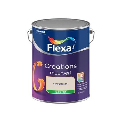 15 L Flexa Creations Muurverf Sandy Beach Extra Mat 5L, Ophalen of Verzenden, Nieuw