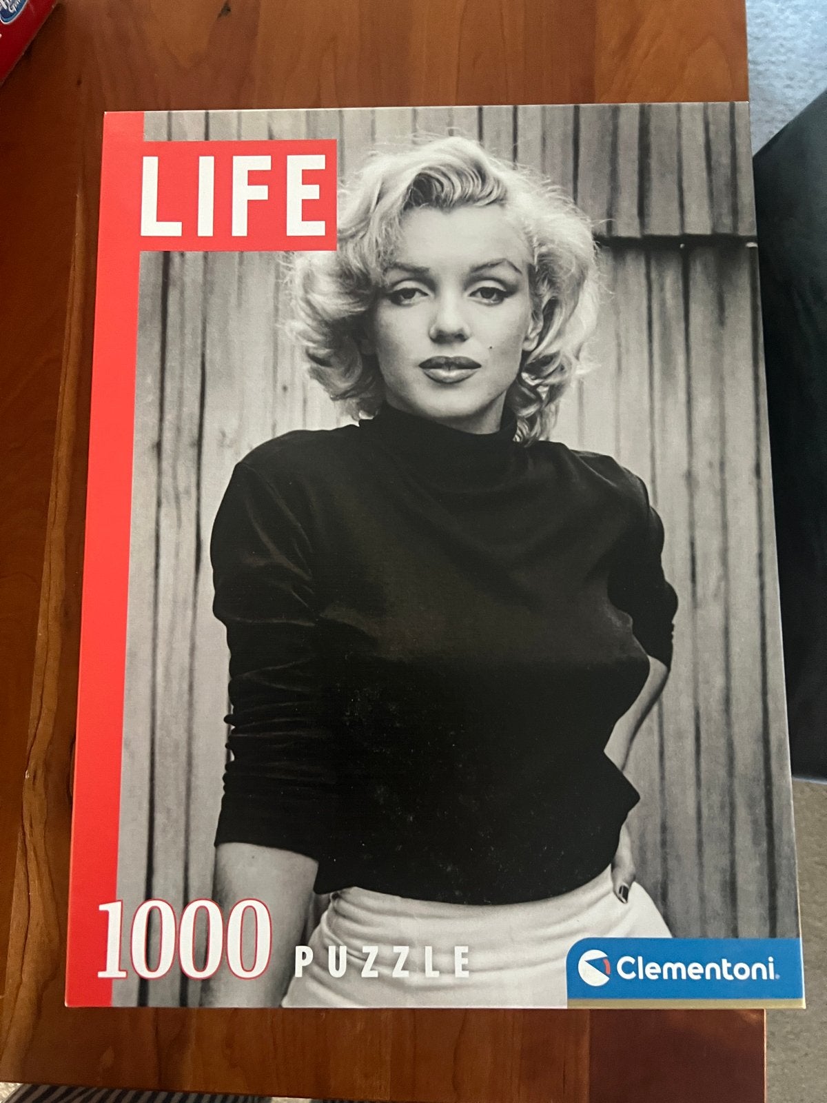 Marilyn Monroe LIFE 1000 stukjes legpuzzel Clementoni, Ophalen of Verzenden, 500 t/m 1500 stukjes, Gebruikt, Legpuzzel