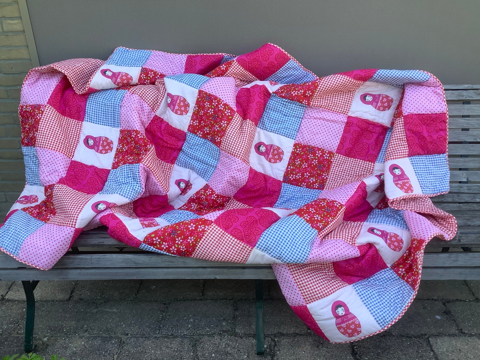 Quilt bedsprei, Ophalen, Eenpersoons, Wit, Zo goed als nieuw