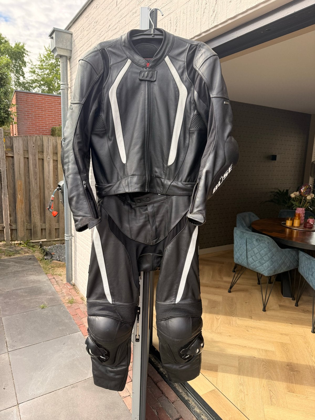 Büse 2 deling leren combipak maat 54, Motoren, Ophalen, Tweedehands, Heren, Combipak