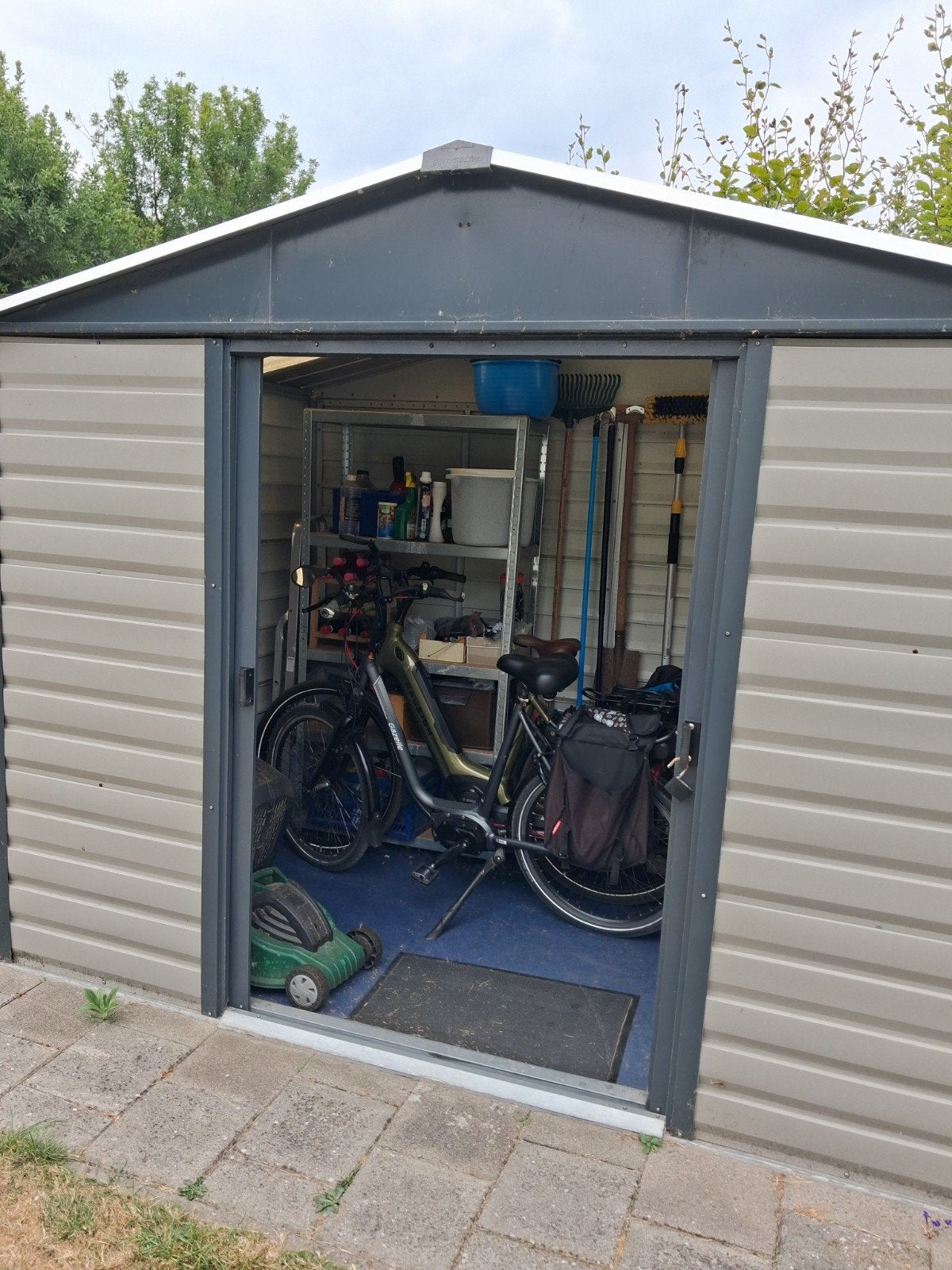 Metalen Tuinberging - Ideaal voor Fietsen en Gereedschap, Ophalen, Gebruikt, Metaal, Fietsenberging