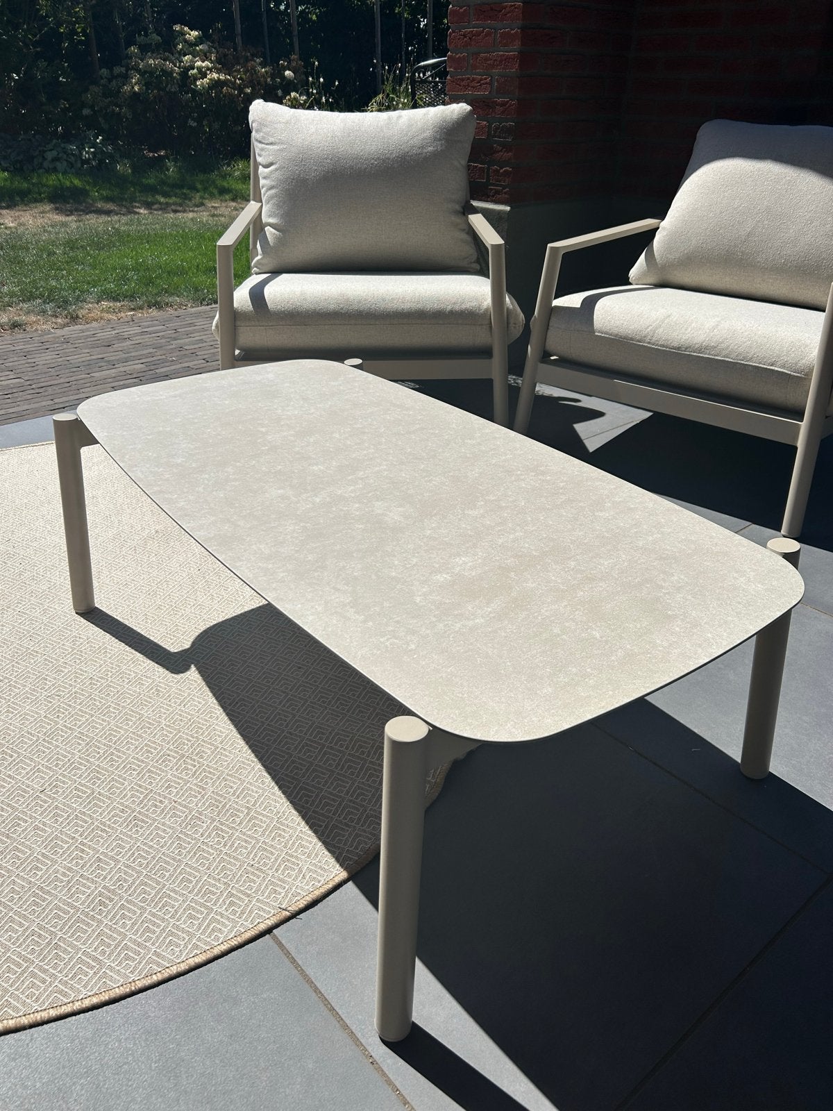 Nieuwe Intratuin lounge tafel met keramisch blad, Ophalen, Nieuw, Rechthoekig, Aluminium