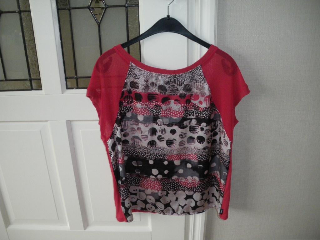 heel leuk rood zomer shirt mooie print maat smal merk didi, Kleding | Dames, Tops, Ophalen of Verzenden, Zo goed als nieuw, Korte mouw